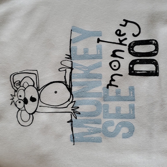 💖 4/$25 NWT Baby Bodysuit - Monkey See Monkey Do    (12-18 months) - Picture 3 of 9